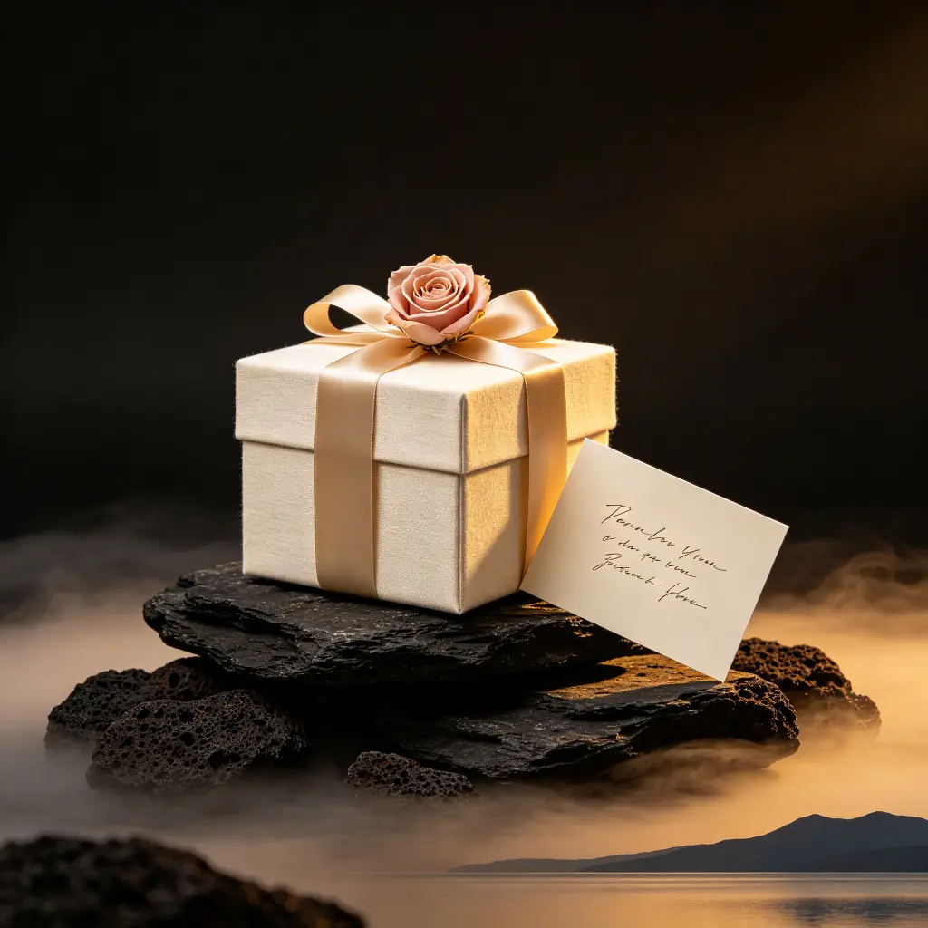 Gift box with ribbon